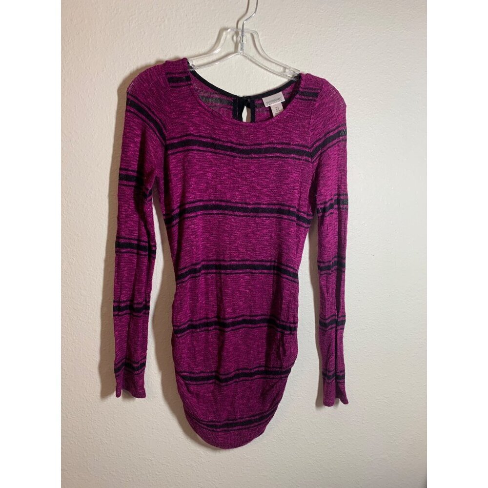 Motherhood Maternity Lightweight Knit Top Womens Size Medium Purple AD6